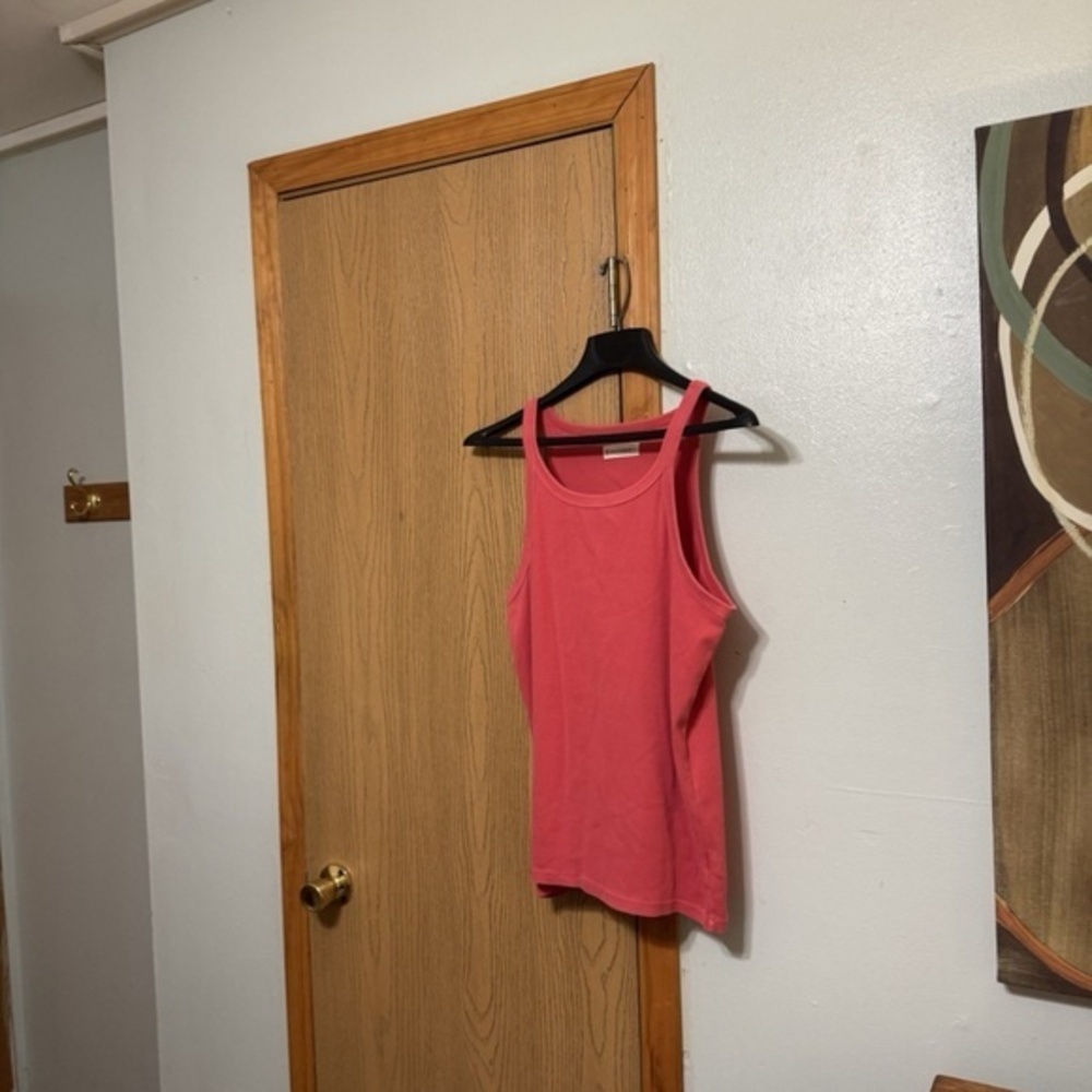 Lucky Brand XXL Solid Pink Scoop Neck Tank Top - EUC
